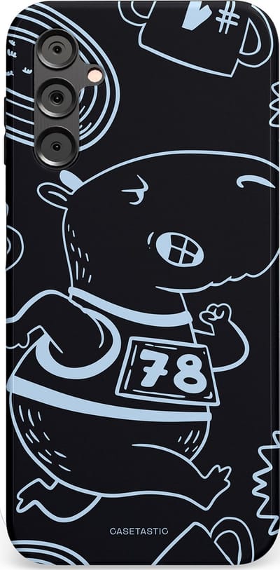 Casetastic Hoesje Geschikt voor Samsung A14 (5G/4G) - Stijlvolle Beschermende Duo-layer Case - Capibara kampioen