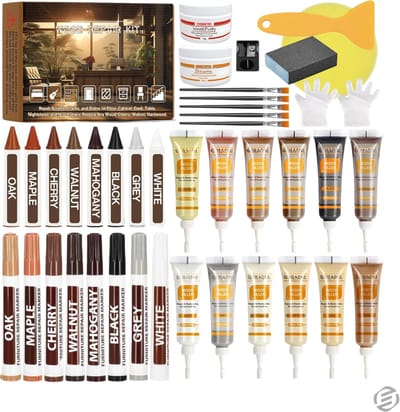 Equivera Laminaat Reparatieset - Laminaat Repareren - Meubel Reparatie - Meubel Reparatieset - Laminaatwax - Laminaat Was - Laminaat Wax - Laminaat Wax Reparatie - Laminaat Stift
