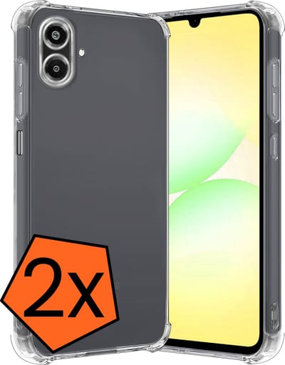 Hoes - 2 Stuks - Geschikt voor Samsung Galaxy A07 - Sterk & Shockproof - Siliconen Case - Back Cover - Telefoon Hoesje Shock Proof - Transparant