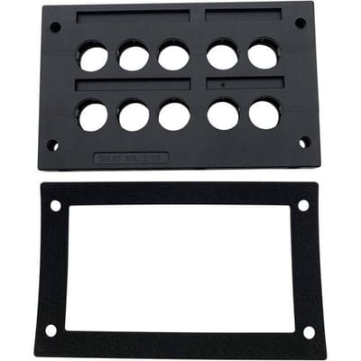 TRU COMPONENTS TC-KDL 2/10 Kabelinvoeringsplaat Klem-Ø (max.) 16 mm PA Zwart 1 stuk(s)