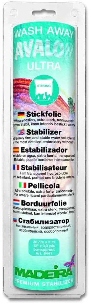 Madera Borduurfolie Avalon Ultra - Wateroplosbaar voor delicate stoffen - 30 cm x 3 meter