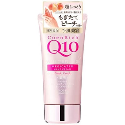 Kose - Coenrich Q10 Medicated Hand Cream - Fresh Peach - 80g