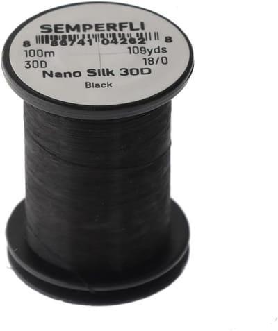 Extra Sterke Vliegbinddraad 30D Nano Silk | Dunne en Fijne Bindgaren Zwart 100m