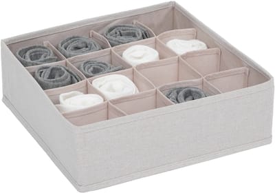 Lademandje kledingkast organizer 16-vaks Five® - Dressy+ - Beige - Opvouwbaar