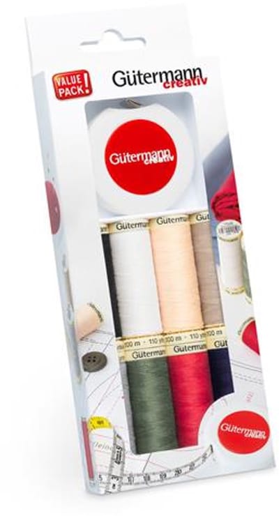 Gutermann 734574 Naaigarenset met 8 spoelen Allesnaaigaren 100m + een rolcentimer