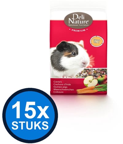 15x Deli Nature - Premium cavia's 800gr - Knaagdierenvoer - 800 g