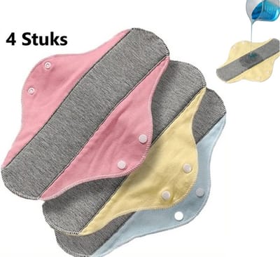 Set Van 4 Universele Menstruatie Onderbroek Pads I Menstruatieondergoed I Katoenen Sanitair Pad I Waterdichte En Lekvrije Urine Pads I Ondergoedpads Voor Ouderen I Wasbaar