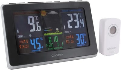 Weerstation met Kleurdisplay, Barometer en Draadloze Buitensensor