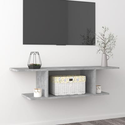 vidaXL - Tv-wandmeubel - 103x30x26,5 - cm - betongrijs
