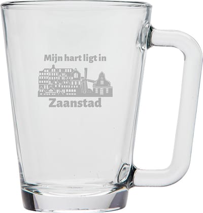Gegraveerde theeglas 26cl Zaanstad