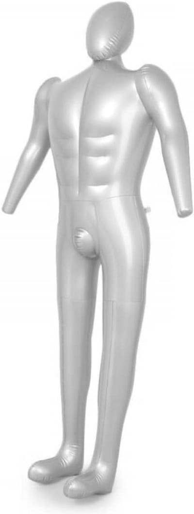 Opblaasbaar Mannen Paspop Volledig Lichaam - Kleermaker Model voor Kledingpresentatie (168cm)