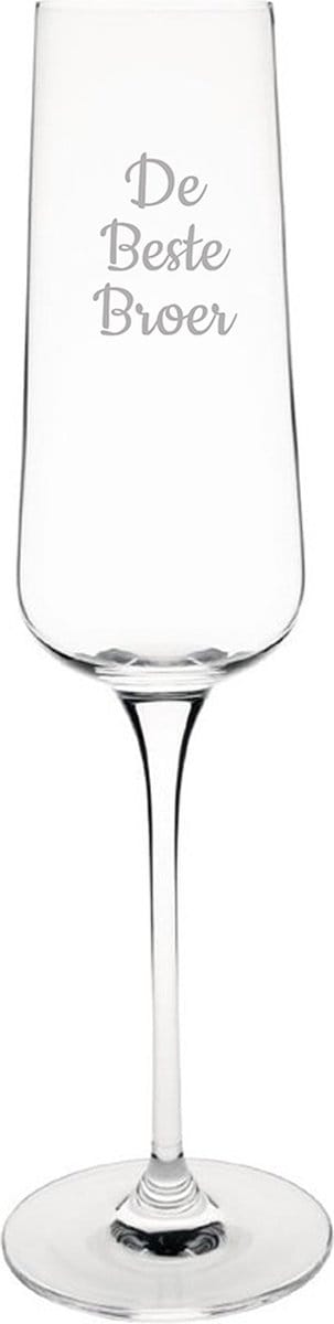 Gegraveerde Champagneglas 27cl De Beste Broer