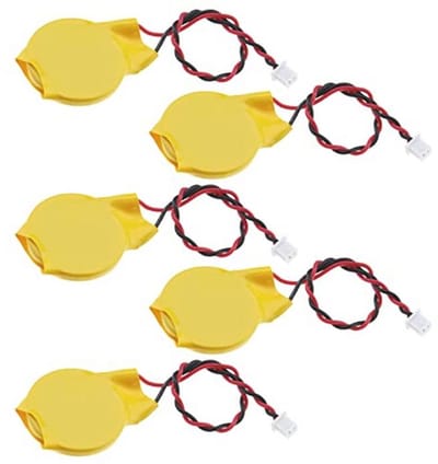 5 Stuks 3V CR2032 BIOS CMOS Batterij met Draad Leads en Connector voor Elektronische Apparaten