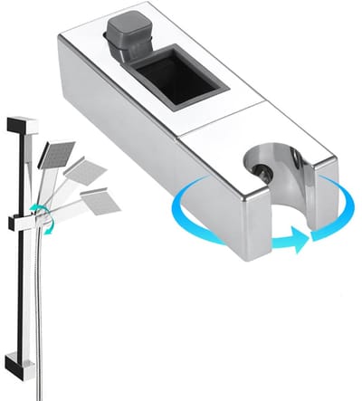 Ynkkvre - douchehouder - schuifbare handdouchehouder 15x30 mm - rechthoekige vervanghouder - ABS verchroomd - universeel voor badkamer