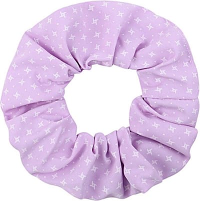 Haarsoires Haarelastiek Scrunchie – Sterrenprint – Wit Paars - Haarkrinkel - Haar Elastiek met Stof - Zacht & Haarvriendelijk