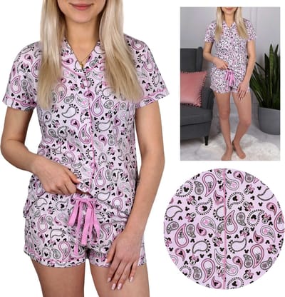 DISNEY Minnie Mouse Pyjama overhemd, roze, korte broek