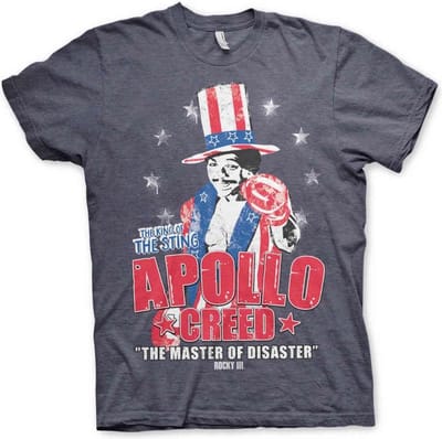 Rocky Heren Tshirt -S- Apollo Creed Blauw