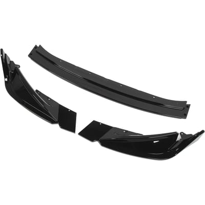 3 pièces Lèvre de pare-chocs avant Spoiler Haute Résistance Style V Lèvre Avant Kit Carrosserie pour M3 G80 M4 G82 G83 2021 à 2024 Noir Brillant black