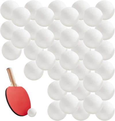 40 witte tafeltennisballen, naadloze matte ballen voor sport, spelletjes, feesten en zwembaden, geschikt voor volwassenen en beginners