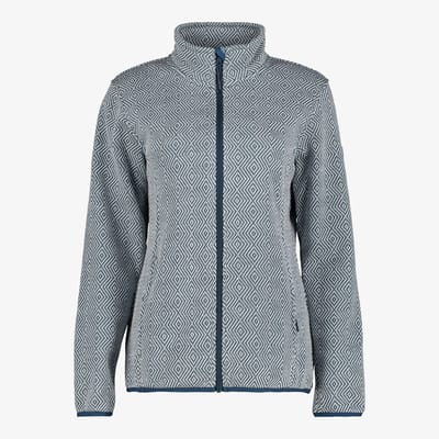 Kjelvik dames vest gebreid blauw - Maat M