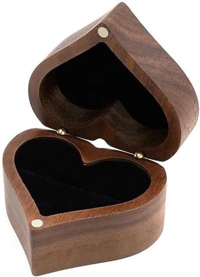 Ring Doos - Sieraden Houder - Cadeau Geven - Hartvorm Ontwerp - Compact Formaat - Wit