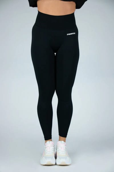 Fitness legging - Legging hoge taille - Legging Gym Sport - Hardloop - Yogabroek voor dames - Sneldrogend, ademend en rekbaar - Spandex / Nylon - Kleur Zwart - Maat XS