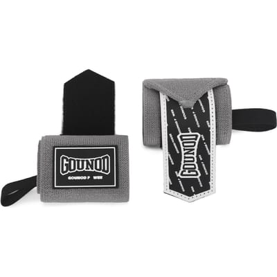 1 Paar Gounod Polsband Extra Sterkte Gewichtheffen Polssteun Brace Sportschool Training Fitness Band grijze kleur