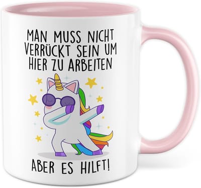 Grappige Koffiemok met Spreuk voor Collega's en Kantoor - Vaatwasmachinebestendig Keramiek