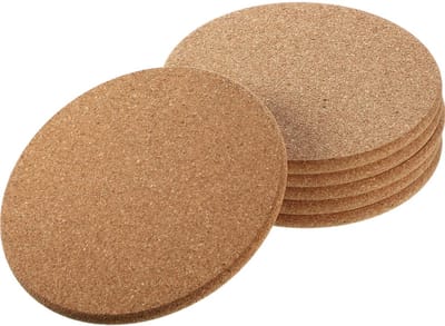 Go Go Gadget - Pannen onderzetters - Kurk - Ø20cm - 1cm dik - Set van 6 stuks