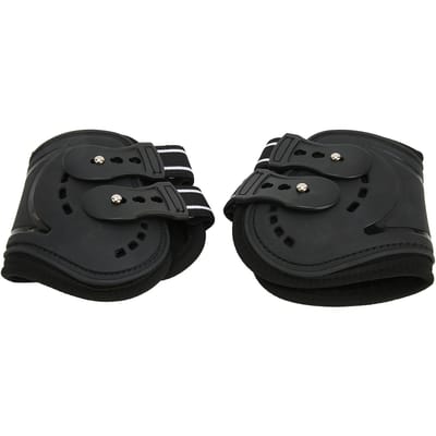 Paard Achterbeenbeschermers Ademend Schokbestendig Verstelbaar Anti-slip Lichtgewicht Paard Koot L black