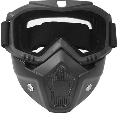 Dailygoods- Rijbril met afneembaar masker - Motorbril - Winddicht - Ademend - Verstelbare gesp - Comfortabel ontwerp