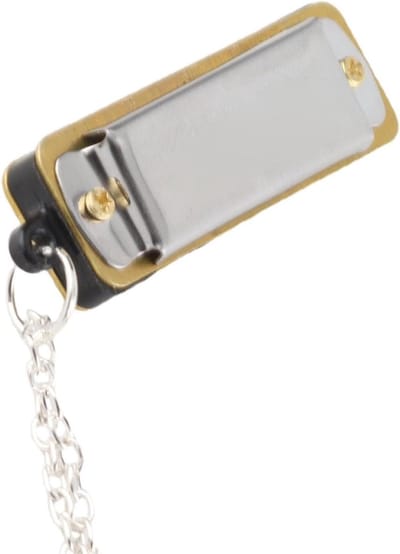 Mondharmonica Ketting - Mini Instrument - Muziek Leren - Draagbaar Decoratief - 3.5 cm - Zilver
