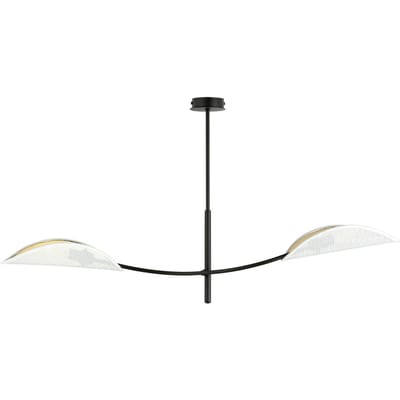 EMIBIG LIGHTING Plafondlamp Lotus, zwart/wit/goud, 2-lamps