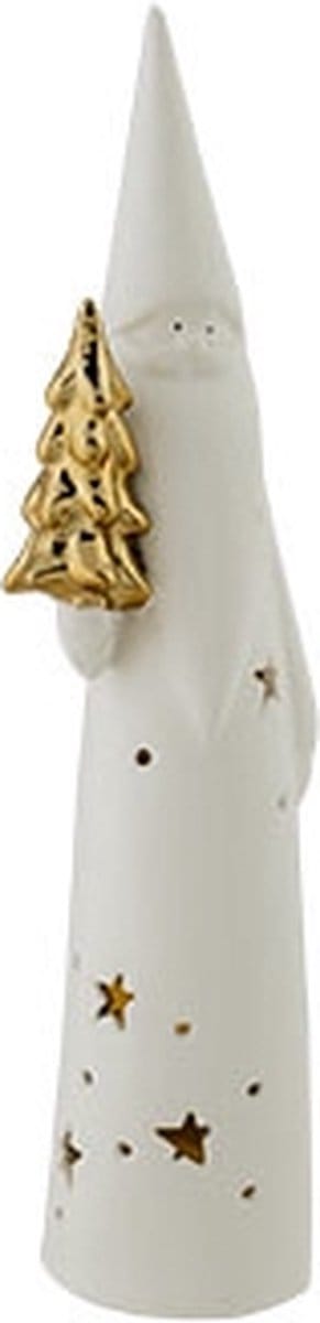 Cosy @ Home Kerstman Matt Finish Gold Tree Wit 8x6,3