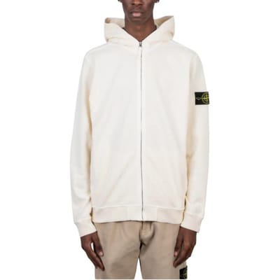 Stone Island Lange Mouw Badge Rits Capuchon Jas Heren jassen L1S156100032S0060-V0193 XL white