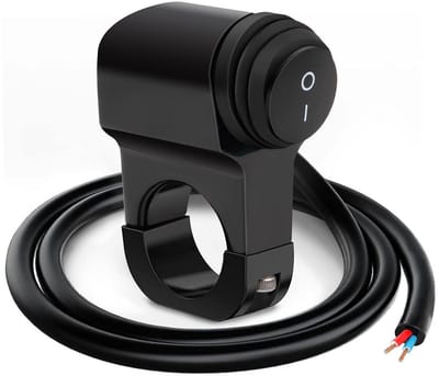 Allecto Plus - Motorfietsstuurschakelaar 12V-24V voor ATV & motorfietsen - Waterdicht - Mistlampen & remlicht - 22mm stuur