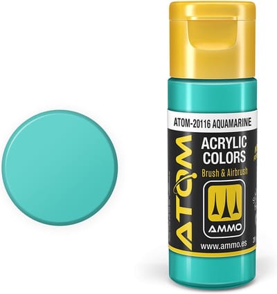 AMMO by Mig Jimenez Hobbyverf Acrylverf - MIG 20116 ATOM - Aquamarine - Acryl - 20ml Verf flesje - 20 ml