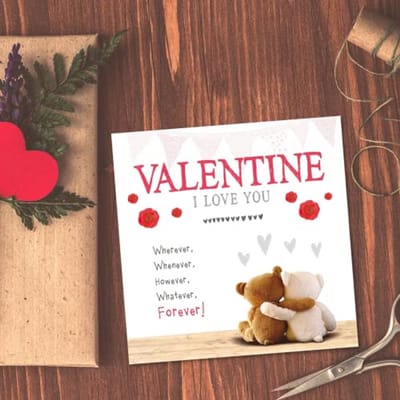 Romantische Valentijnskaart voor Vriendin en Vriendje - Liefdevolle Wenskaart voor Valentijnsdag