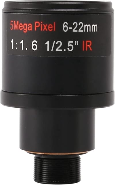Beveiligingscamera Lens - Varifocale Lens - Scherpe Beelden - 5 Megapixel Resolutie - 6-22 mm