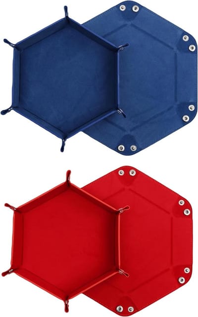 Dobbelsteen Bakken - Opvouwbaar Bord - Spelletjes Spelen - Dubbelzijdig Gebruik - 2 Stuks - Blauw Rood