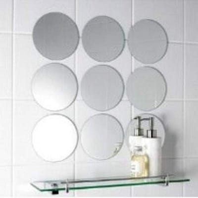 Set Ronde Zelfklevende Acryl Spiegeltegels 10-12cm