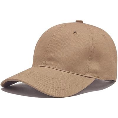 Nouvelle Casquette de Baseball Souple en Pur Coton pour Femmes Printemps et Été Casquette de Baseball Protection Solaire pour Hommes Extérieur Couleur Unie Visière Légère Chapeau de Soleil average size beige