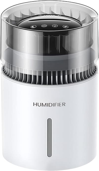 Luchtbevochtiger Luchtreiniger - Verdamper Ionizer - Luchtkwaliteit Verbeteren - 100 Niveaus Regeling - 5 Liter Tank - Wit