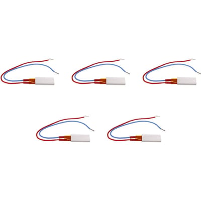 5 Stuks PTC Verwarmingselement Aluminium Behuizing Keramische Thermostaat Verwarmingsplaat 220V 200 graden Rood Blauwe Kabel white
