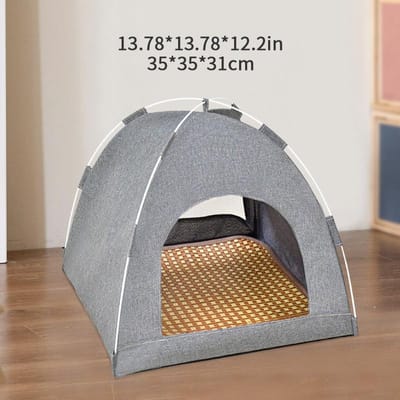 Tente pour chat Lit pour chat de haute qualité Lit pliable pour animaux de compagnie Lit de camping pour chat imperméable Lit portable M(35x35x31cm)