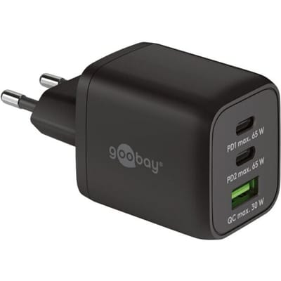 Goobay 64753 oplader voor mobiele apparatuur Hoofdtelefoons, Smartphone, Tablet Zwart AC Snel opladen Binnen
