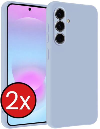 Hoesje - 2 Stuks - Geschikt voor Samsung Galaxy A37 - Sterk & Shockproof - Telefoonhoes - Back Cover - Case Siliconen - Telefoon Hoes - Lichtblauw