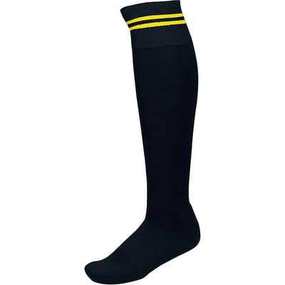 PROACT® Sportsokken Met Contraststrepen PA015 - Black / Sporty Yellow - 39/42 EU