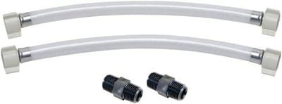 Pomp Geluiddemper Kit - Trillingsdemper - Sanitaire Systemen - Directe Aansluiting - 2x 36" Slangen - Zilver