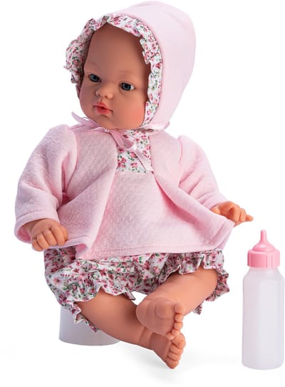 ASI DREAMS Pop - Koke 36 Cm - Bloemenkleding - Roze